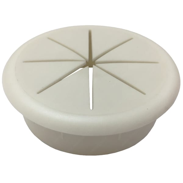 Electriduct Flexible 1.937" Desk Grommet- Eggshell White GR-FG200-WT - main